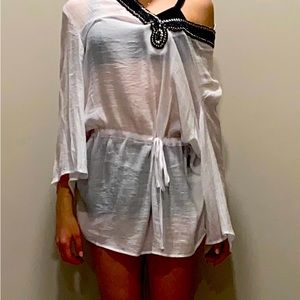 White bathsuit cocerup